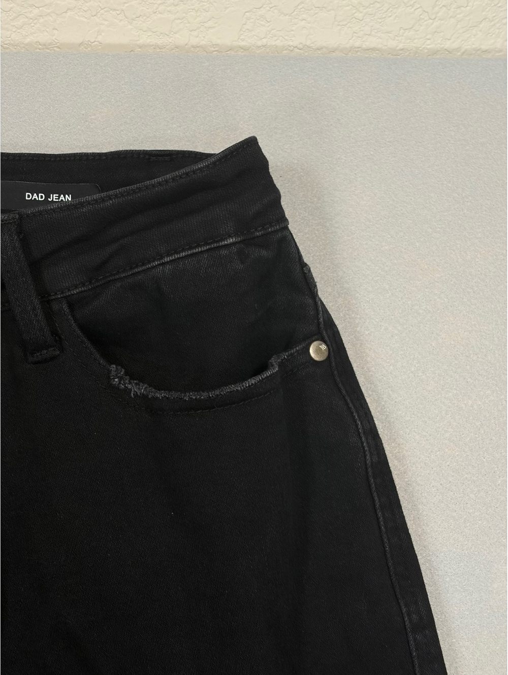 Judy Blue Black Crossover Asymmetrical Waistband Dad Jeans Size 16W Stretch - Picture 4 of 16